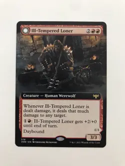 Ill-Tempered Loner / Howlpack Avenger Extended Borderless MTG Magic Card NM VOW - Image 1