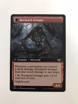 Ill-Tempered Loner / Howlpack Avenger Extended Borderless MTG Magic Card NM VOW - Image 2