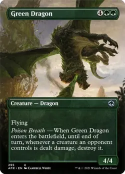 Green Dragon - Foil Extended Art AFR LP MTG - Image 1
