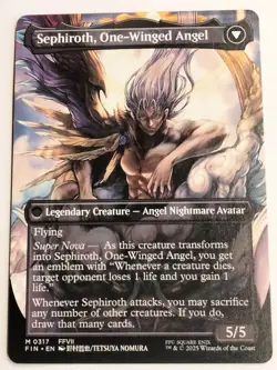 MTG Sephiroth, Fabled SOLDIER // Sephiroth, One-Winged Angel (0317) - Borderless - Image 2