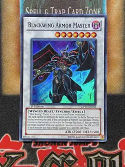Yugioh Blackwing Armor Master DP11-EN013 Super Rare 1st Ed LP - Image 1