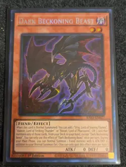 Yugioh! Dark Beckoning Beast RA03-EN027 - Prismatic Collector's Rare (PCR) NM/M - Image 1