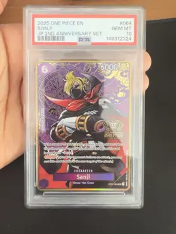 One Piece 2025 Sanji OP07-064 2nd Anniversary - PSA 10 - Image 1