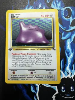 ⭐ Ditto 3/62 1st Edition Holo Rare Fossil WOTC Pokemon Card NM/LP ⭐ - Image 1