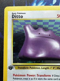 ⭐ Ditto 3/62 1st Edition Holo Rare Fossil WOTC Pokemon Card NM/LP ⭐ - Image 3