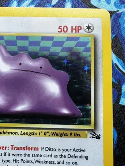 ⭐ Ditto 3/62 1st Edition Holo Rare Fossil WOTC Pokemon Card NM/LP ⭐ - Image 4