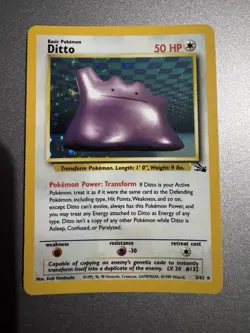 Ditto (Holo) (1st Edition) | 3/62 | LP | Fossil | Pokemon Cards - Image 1