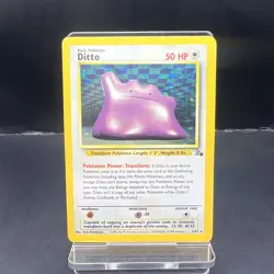 Pokemon TCG Ditto Fossil Holo Card 3/62 MP Condition - Image 1