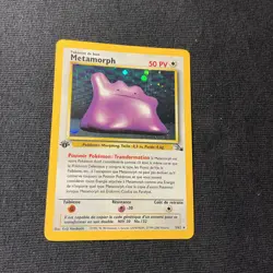2000 Pokemon Fossil Holo 1st Edition Metamorph Ditto 3/62 - Image 1