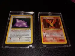Pokemon Moltres Holo Fossil 12/62 Italian & Ditto Base Set Spanish 3/62 Lot - Image 1