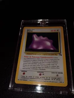 Pokemon Moltres Holo Fossil 12/62 Italian & Ditto Base Set Spanish 3/62 Lot - Image 2