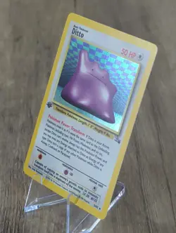 Vintage Pokemon Ditto 3/62 1st Edition Fossil Holo Rare - Image 4