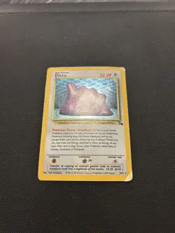 Ditto 3/62 | Base Set Fossil | Holo Pokemon Card HP - Image 2