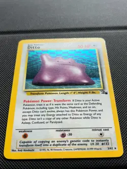 Pokemon TCG Ditto 3/62 Fossil Holo Unlimited - Image 2