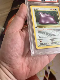 PSA 8 NM - MT 1ST EDITION POKEMON FOSSIL HOLO - DITTO 3/62 WOTC 1999 - Image 2