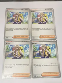 4x Arven 166/198 Sv01: Scarlet & Violet Base Set - Pokemon TCG. Set Of 4 NM - Image 1