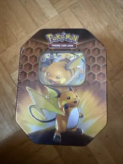 1 Sealed Pokemon TCG 2019 Hidden Fates Collector's Tin: Featuring Raichu GX - Image 1