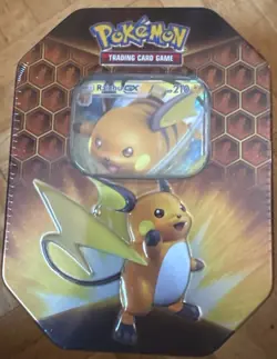 1 Sealed Pokemon TCG 2019 Hidden Fates Collector's Tin: Featuring Raichu GX - Image 2