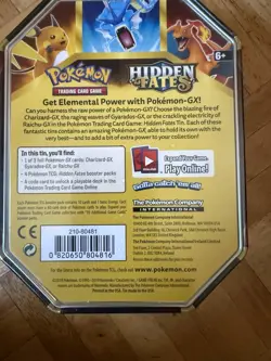 1 Sealed Pokemon TCG 2019 Hidden Fates Collector's Tin: Featuring Raichu GX - Image 3
