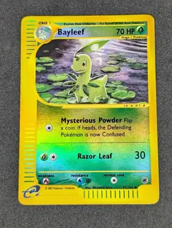 Pokemon TCG Bayleef Expedition Base Set Reverse Holo Uncommon 71/165 LP - Image 1