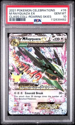 PSA 10 Gem Mint Pokemon Celebrations M Rayquaza EX 76/108 Classic Collection - Image 1
