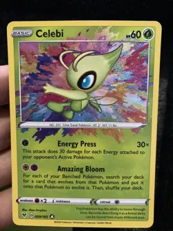 Pokemon 2020 Celebi 009/185 Vivid Voltage Amazing Rare Holo Near Mint Condition - Image 2