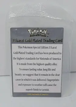 Charizard Pokemon 23K Gold Plated Trading Card 1999 Burger King w Pokeball & COA - Image 3