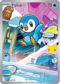 PIPLUP 042 HOLO P ME: MEGA EVOLUTION PROMO POKEMON NM/M - Image 3