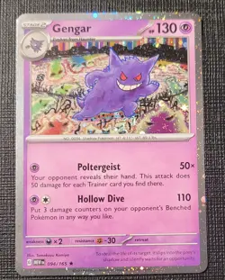 FULL SWIRL - Gengar 094/165 Cosmos Holo Pokemon 151 Sam’s Club Exclusive Promo - Image 1
