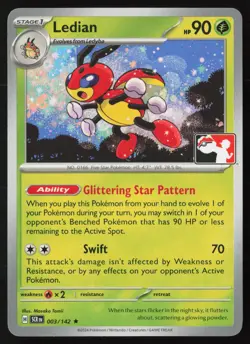 Pokemon Ledian 003/142 Prize Pack Series Cards Non-Holo Pack Fresh - NM - Image 1
