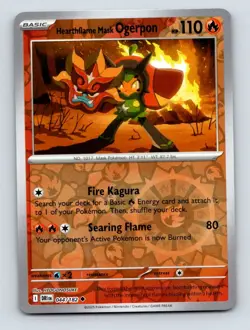 Hearthflame Mask Ogerpon - 044/182 Reverse Holo - Destined Rivals - Pokemon NM/M - Image 1