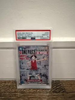 2026 ONE PIECE PROMOS COLLEGE BASKETBALL : US VOYAGE MONKEY D. LUFFY PSA 10 - Image 1