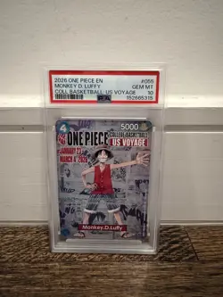 2026 One Piece Promos Monkey D. Luffy Coll Basketball: Us Voyage PSA 10 #055 - Image 1