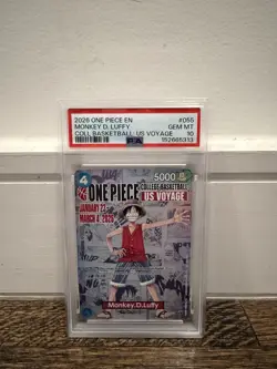 2026 One Piece Promos Monkey D. Luffy Coll Basketball: Us Voyage PSA 10 #055 - Image 1