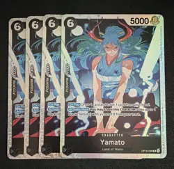 Playset Bandai One Piece TCG Yamato OP16-098 SR English Black Character x4 - Image 1