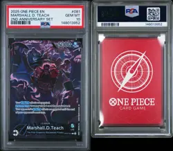 2025 ONE PIECE ENGLISH VERSION 2ND ANNIVERSARY SET #081 MARSHALL D. TEACH PSA 10 - Image 3