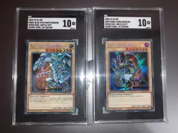 Yugioh Speed Duel SBCB-EN087 001 Dark Magician Blue-Eyes White Dragon 1st SGC 10 - Image 1