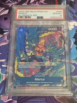 One Piece - Marco PRB02-008 (SR) Alt Art SR PSA 10 - Image 1