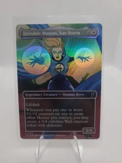 Invisible Woman, Sue Storm (Borderless) 323 Marvel Super Heroes MTG Foil NM - Image 1