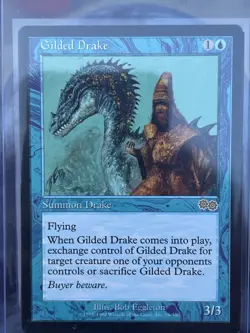 Wizards of the Coast Gilded Drake Urza's Saga 76 Creature Rare Regular Blue 3/3 - Image 1