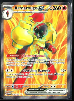 2023 Scarlet & Series - Paradox Rift Armarouge ex #218 Full Art Pokemon Card - Image 1