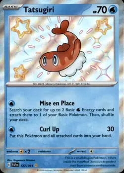 Tatsugiri 127/091 Shiny Rare Paldean Fates Pokemon Holo Near Mint - Image 1