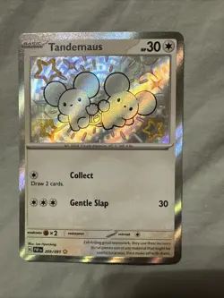 Tandemaus 209/091 Pokemon Paldean Fates SV4.5 Shiny Rare Holo - Image 1