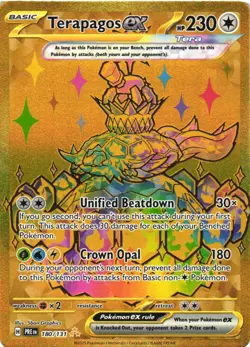 TERAPAGOS EX 180/131 HOLO HYPER RARE PRISMATIC EVOLUTIONS POKEMON HOLO NEAR MINT - Image 2