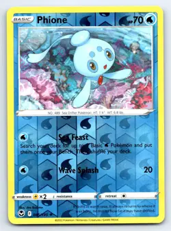 Pokemon Phione SWSH12: Silver Tempest SWSH12 Reverse Holofoil 045/195 LP TCG - Image 1
