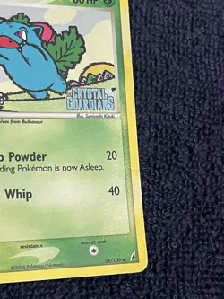 Pokemon TCG Ivysaur 34/100 Crystal Guardians Reverse Holo Uncommon English - Image 3