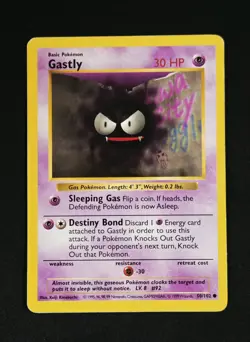 Gastly Shadowless 50/102 Base Set Unlimited WoTC Pokemon 1999 - Image 1