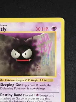 Gastly Shadowless 50/102 Base Set Unlimited WoTC Pokemon 1999 - Image 4