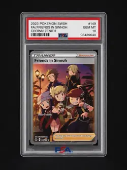 Pokemon TCG 2023 Crown Zenith Friends in Sinnoh 149/159 Full Art Holo PSA 10 - Image 1