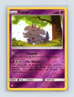 Espurr 79/214 Common Unbroken Bonds Pokemon Reverse Holo Lightly Played - Image 1